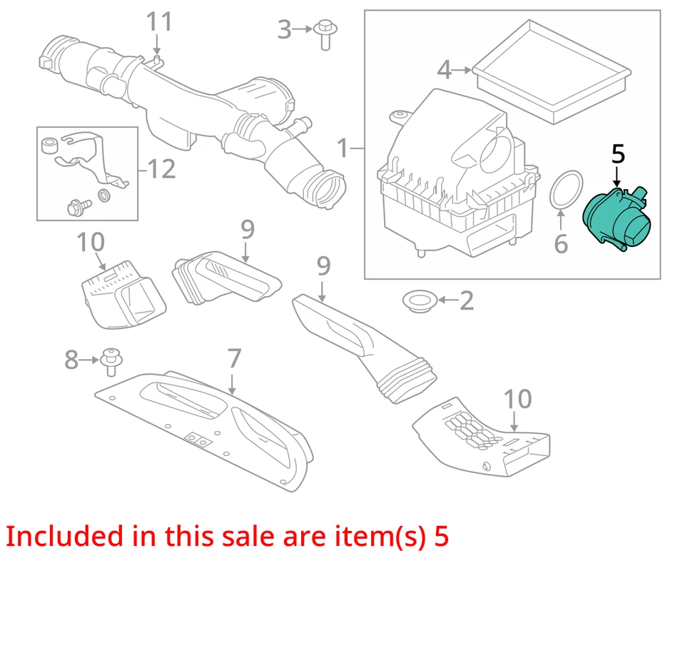 2014-2020 Jaguar F-type Mass Air Flow Meter Maf ZEWNX - Image 3 of 4