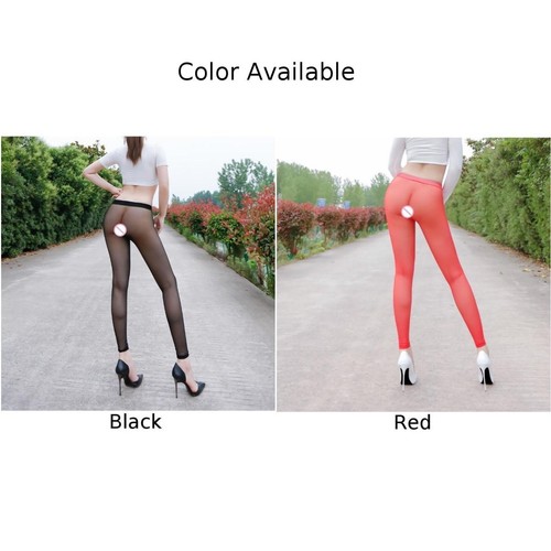 Leggings Pantalon Voir à travers Pantalon Pantalon Leggings Transparents Pantal - Photo 5/21