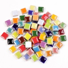 454g Petal Ceramic Mosaic Tiles for Crafts Art, Water Drop Flower Tiles Irreg...