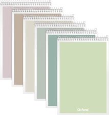 Steno Spiral Notebooks, Top Bound Steno Pads, 6x9 Inches, Gregg Ruled for Lists,