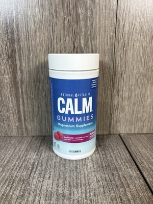 Natural Vitality Calm Gummies Magnesium Supplement Raspberry-Lemon Exp 2026