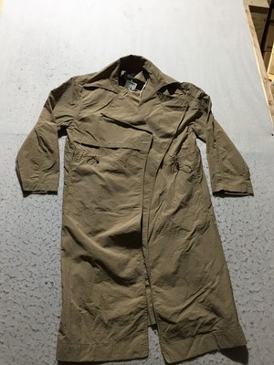 NEW Love Tree Nylon Trench Coat Womens S Small Beige Open Front Drawstring Close