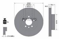 2X Pagid Bremsscheibe 56059NC FüR VW Crafter California Camper SCB SCC Bus SYI