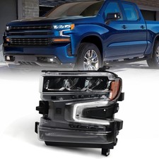 Full LED Headlight Assembly for Chevy Silverado 1500 2019 2020 Left Driver Side