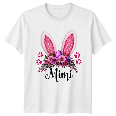Mimi Hase Ostern Blumen Damen T-Shirt Ostergeschenk für Sie
