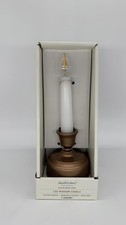 Hearth Hand Magnolia LED Window Candle Antique Brass Finish Battery Operated