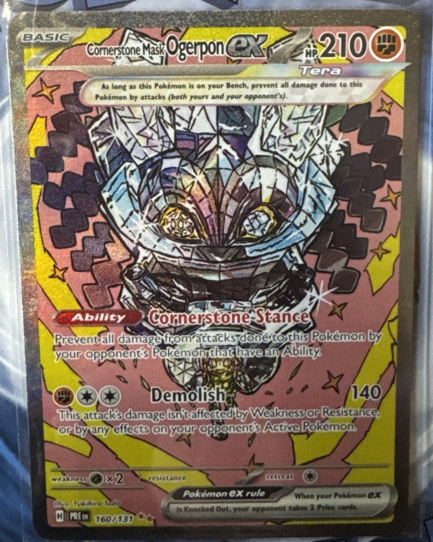 Cornerstone Mask Ogerpon ex 160/131 Sv: Prismatic Evolutions SIR Pokemon -mint