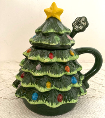 Deckelbecher / Servierschale und Löffel ''Mr Christmas''
