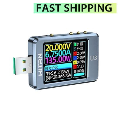 WITRN U3-10A-CNC Bluetooth Version USB Tester Voltage Current Meter PD3.1 #HOT