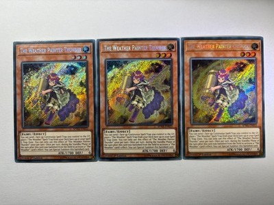 3 x Der Wettermaler Donner SPWA-DE033 Secret Rare 1. YuGiOh Playset NM