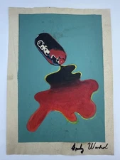 Andy Warhol COA Art Painting Original Drawing Vintage Paper Signed