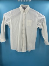 Brooks Brothers Madison Fit White Dress Shirt 18 36 Non-Iron Supima Cotton TSJ