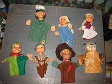 7 Seltene Steiff Handpuppen Kasperlepuppen Vintage