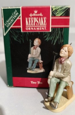 Hallmark Keepsake Ornament Tiny Tim Dickens Christmas Carol 1991 Handpainted