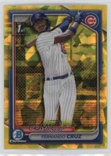 2024 Bowman Chrome Sapphire Edition Prospects Yellow 54/75 Fernando Cruz 7c7