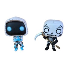 2 x Figuras de vinilo Funky Pop Fortnite - Frozen Raven #567 y Skull Trooper #438