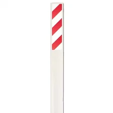 Marker Stakes With Stickers, Fiberglass, 3-3/4" Width, 66" Height, Red And