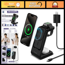3-in-1 Wireless Charging Station 5000mAh Power Bank for Phone, Watch, AirPods