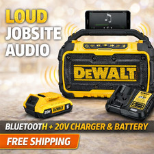 DEWALT MAX Jobsite Bluetooth Dual Speaker USB Charge Phone Father's Day Gift NEW