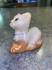 Fenton Glass Siamese Cat Figurine Hand Painted Signed