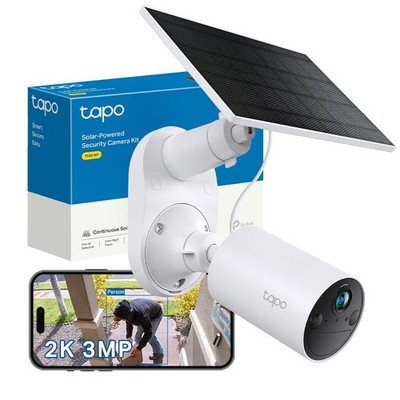 Tapo TC82 KIT 2K 3MP Akku Solar Cam mit Panle Kit, weiß 