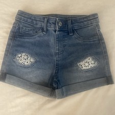 Girl s Jumping Beans Ripped Denim Shorts Size 6 With Adjustable Waist