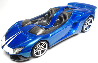 2016 HOT WHEELS LAMBORGHINI AVENTADOR J BLUE 1:64 DIECAST 2 7/8'' CAR WITH WHITE