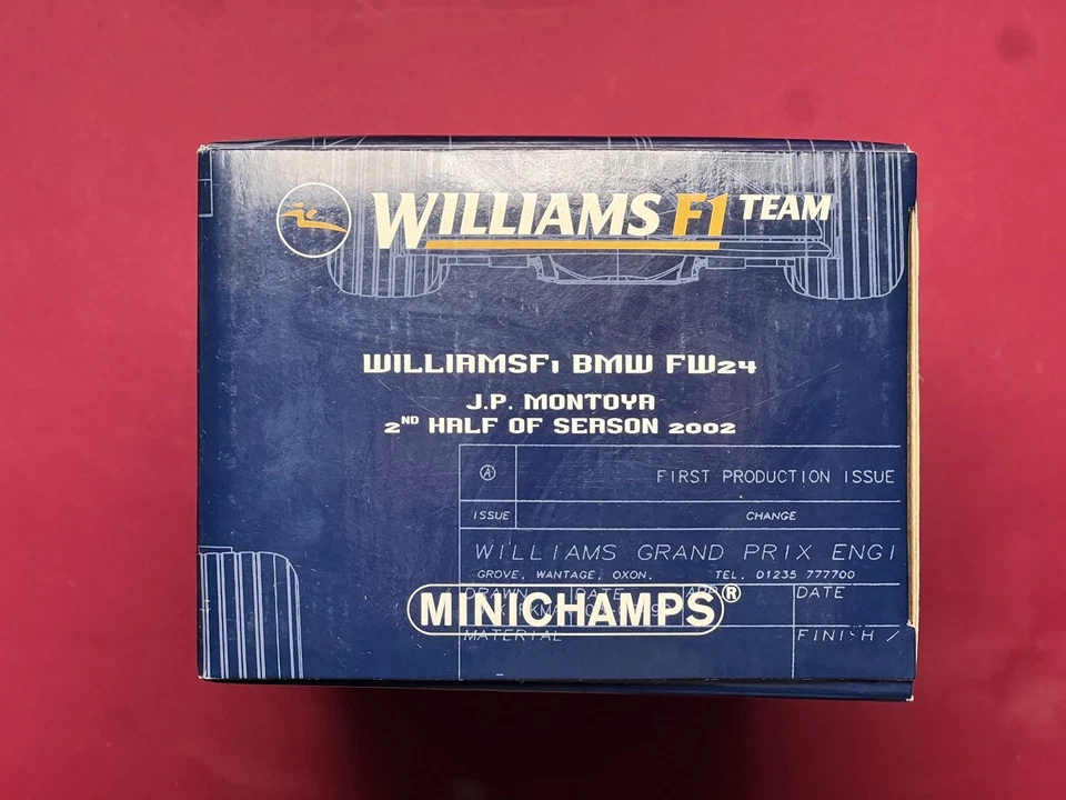 A63 1:18 100 020006 MINICHAMPS FORMULA 1 F1 WILLIAMS BMW FW24 2002 MONTOYA SIN USAR, EN CAJA Foto 2 de 4