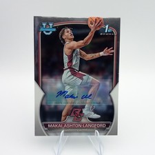 2022-23 Bowman University Chrome #21 Makai Ashton-Langford Chrome Prospect Auto