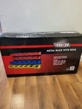 Ironton Melta Rack With Bin Storage System Heavy Duty Garage Tool Organizer 24