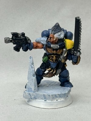 Warhammer 40k Wolf Scout Sergeant Space Wolves Pro Painted 1994 2nd Ed Metal GW