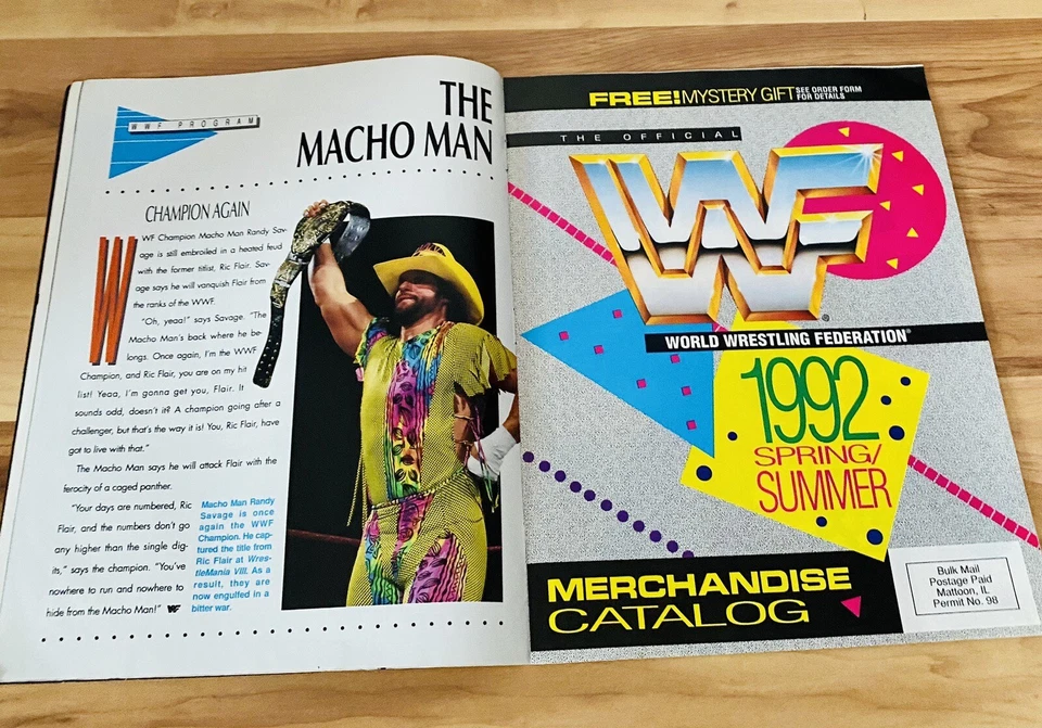 Revista Programa WWF 1992 MACHO MAN Randy Savage Raro De Colección WWE Foto 4 de 4