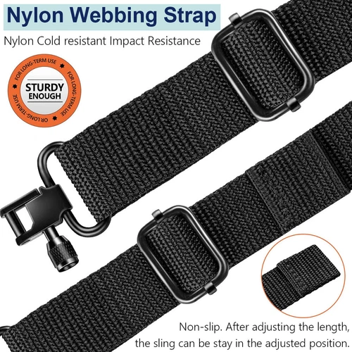 Camouflage Two Point Rifle Gun Sling With Swivels Shoulder Padded Hunting Strap - Picture 4 of 11