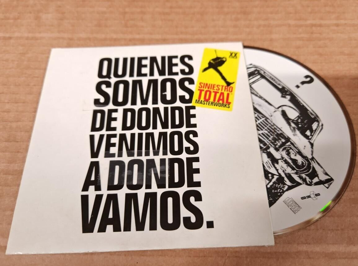 SINIESTRO TOTAL Quienes somos De donde venimos A donde vamos CD SINGLE PROMO