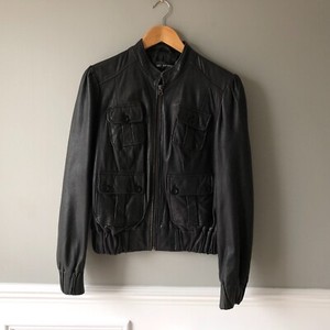 autograph leather biker jacket