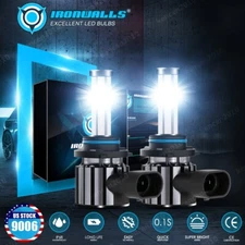6-sides 9006 HB4 LED Headlight Bulbs High/Low Beam Super Bright White Kit 2PCS