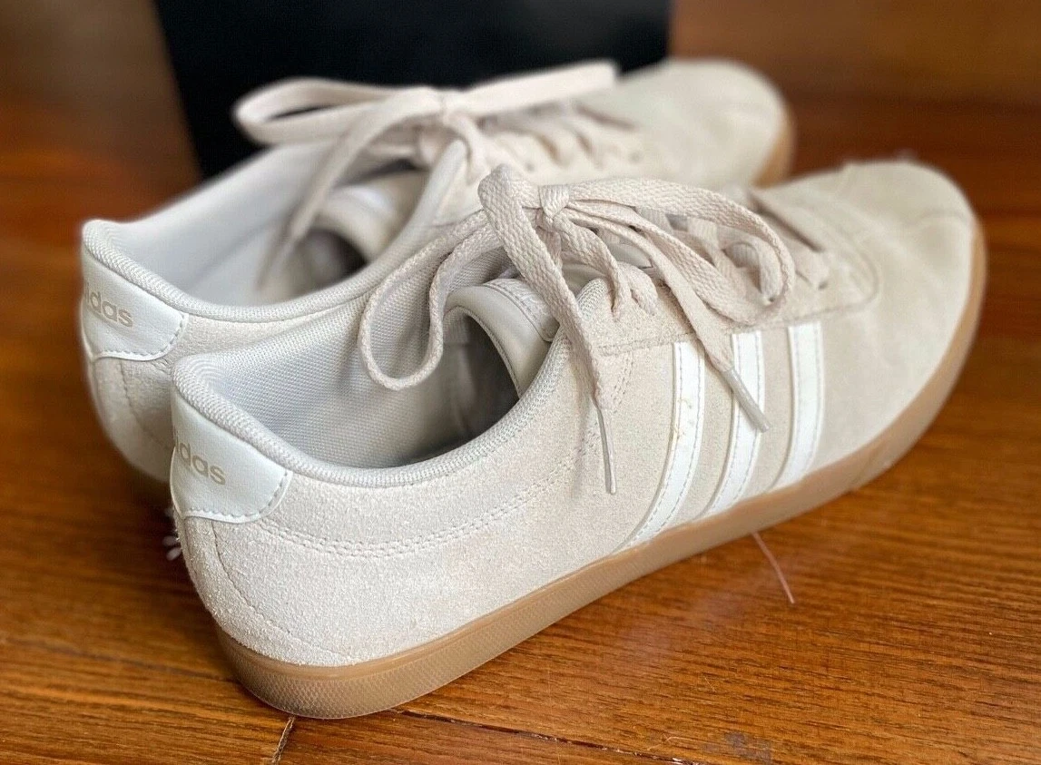 Adidas Courtset Sneakers Tan Beige White Ortholite Float Cushion Tennis  Shoe 10 | eBay