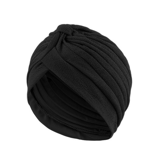 Womens Pleated Turban Hat Casual Headwraps Lightweight Retro Muslim Cap - Picture 6 of 26