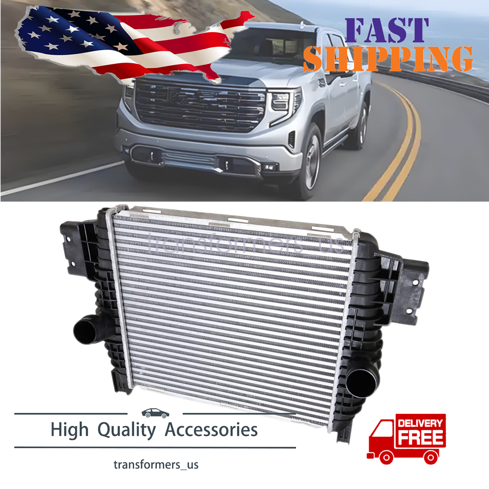 Intercooler for Chevrolet Silverado 1500 GMC Sierra 1500 2.7L 2019-2023 85168760