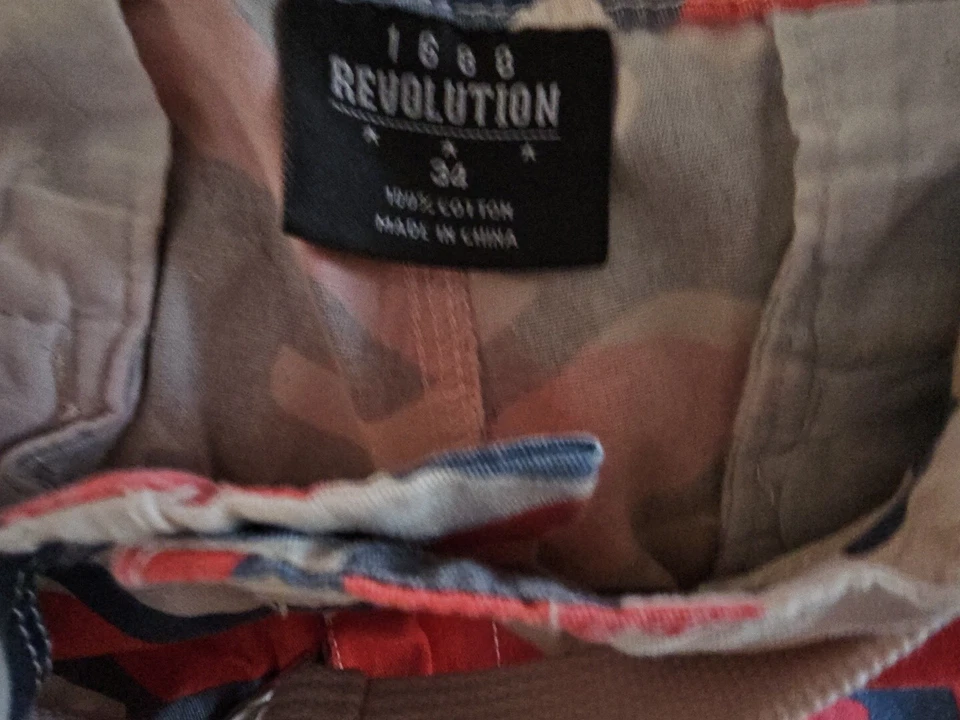 Pantalones Cortos de Carga Para Hombre Multi Bolsillo Algodón Camuflados Ejército Con Cinturón Tejido Doble Anillo Foto 3 de 4