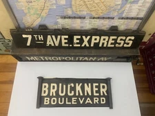 NYC THIRD AVE RAILWAY ROLL SIGN SECTION BRUCKNER BOULEVARD 3RD AVE. BRIDGE BRONX