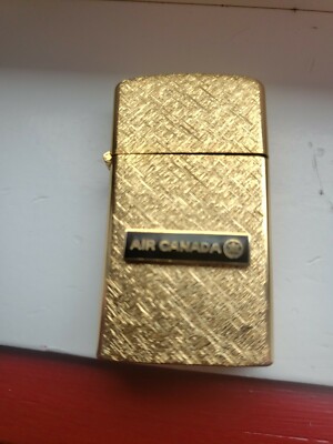 barlow cigarette lighters Vintage gold plated ? Barlow cigarette lighter air canada advertising  design b9