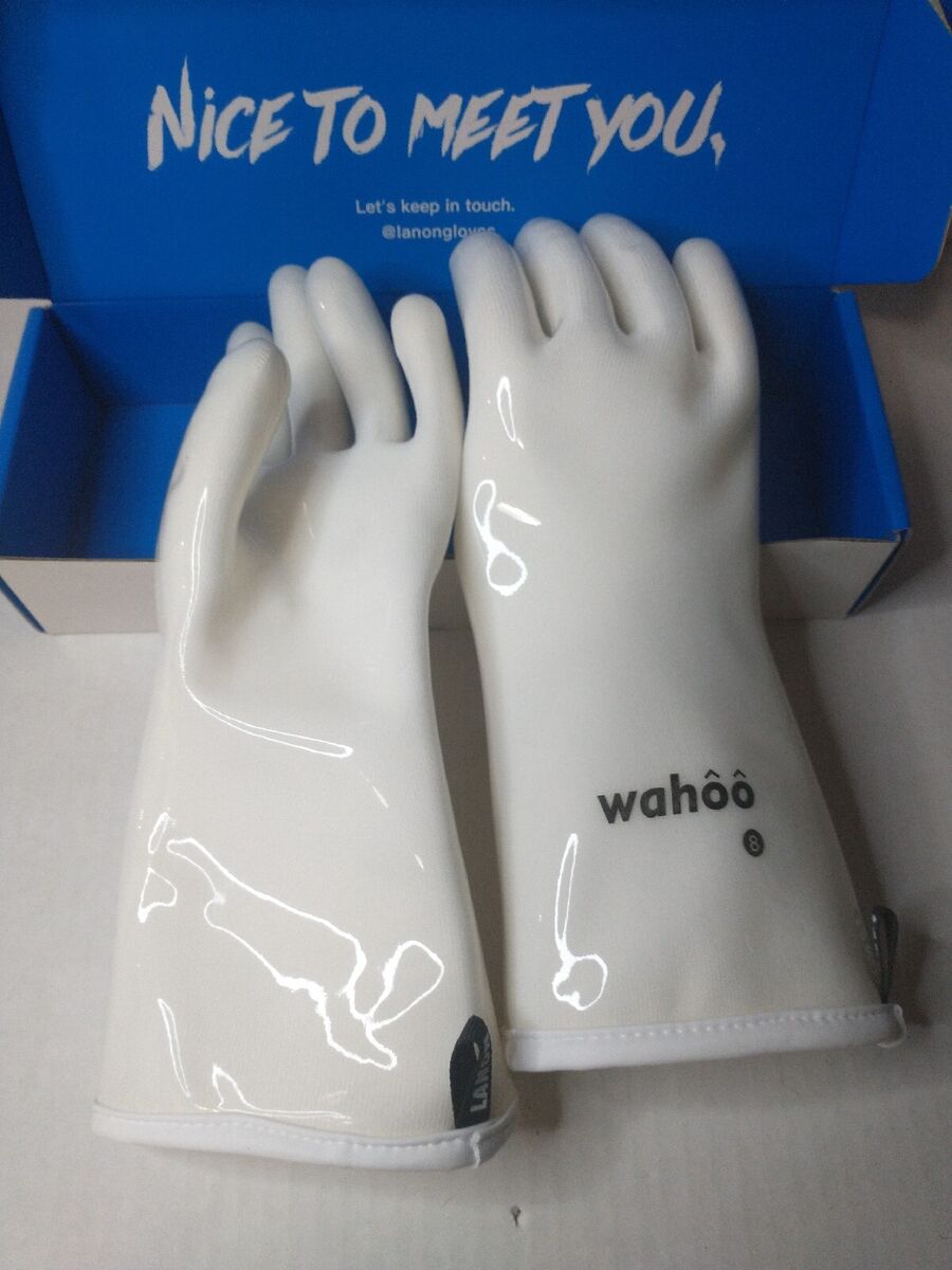 LANON Wahoo Liquid Silicone Oven Gloves, Coralair Liner, Heat