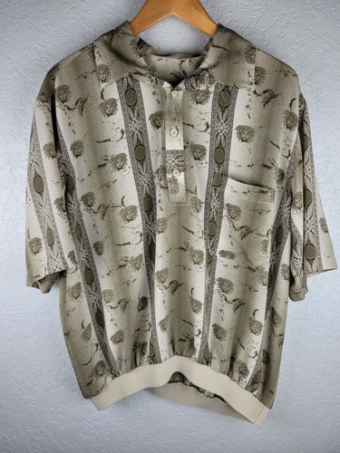 D'ACCORD Men’s Banded Waist Short Sleeve Button Front Shirt XLARGE (#2)