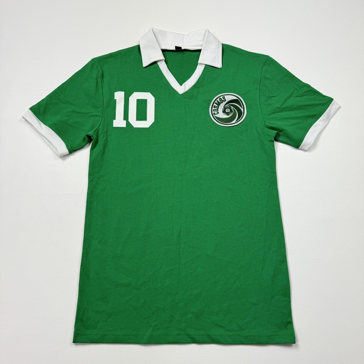 Men's New York Cosmos Pelé #10 Retro Soccer Jersey Polo Size 38 | eBay
