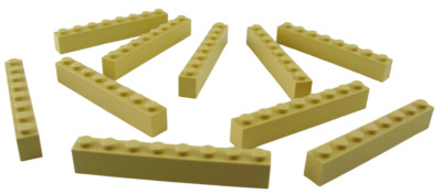 Lego 10 Stück beige Steine 1x8 (3008) Stein in tan City Basics Bausteine Neu