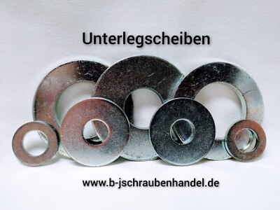 Unterlegscheiben Scheiben Beilagscheiben DIN 125 Form A A2 (ISO 7089) A3,2 - A21