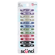 Scunci U Got This Hair Snap Clips, Assorted Colors, 12-Count