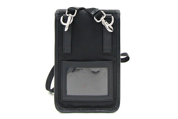 Prada Shoulder Bag 2ZH109 Black Nylon Leather Used Crossbody Prada Shoulder Bag 2ZH109 Black Nylon Leather Used Crossbody