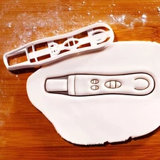 Positive Pregnancy Announcement Cookie Cutter - baby shower pregnant test reveal